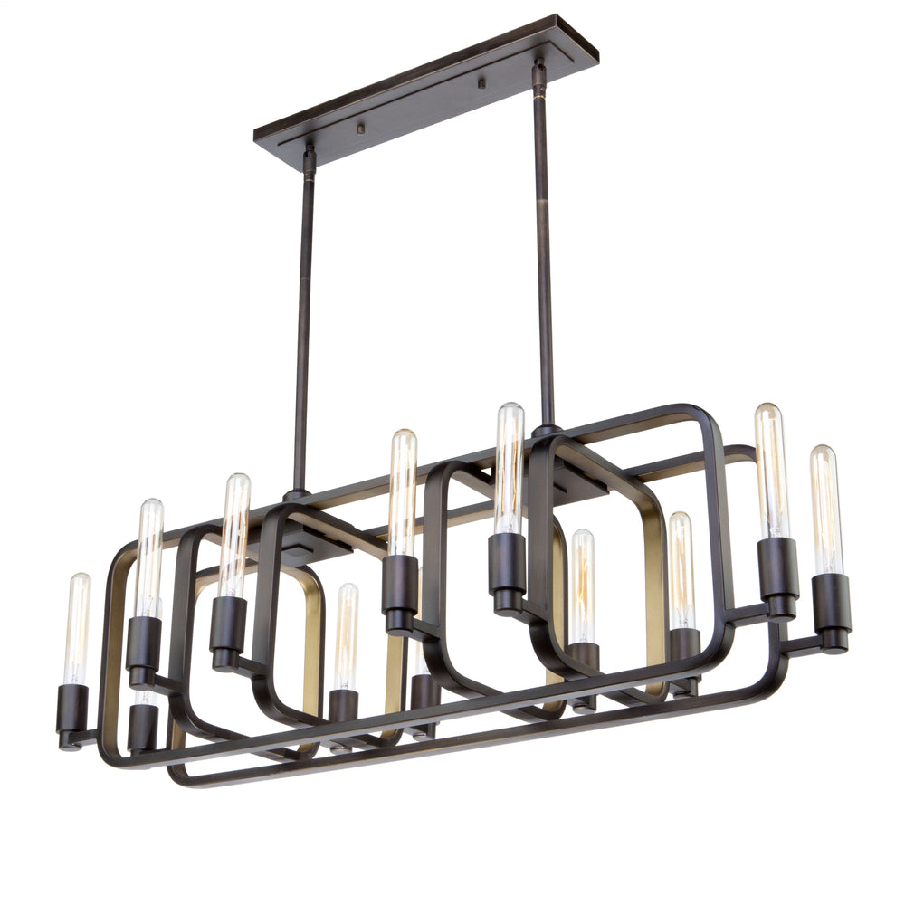 Marlborough AC11081 Island Light in Oil Rubbed Bronze & Gold Leaf