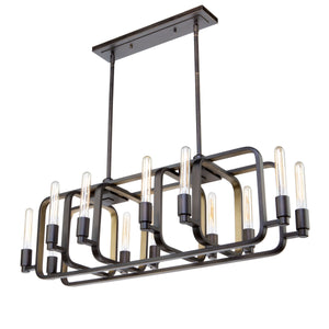 Marlborough AC11081 Island Light in Oil Rubbed Bronze & Gold Leaf
