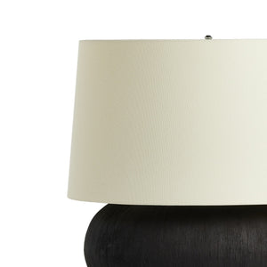 Kragen Table Lamp - Textured Matte Black Porcelain Ceramic