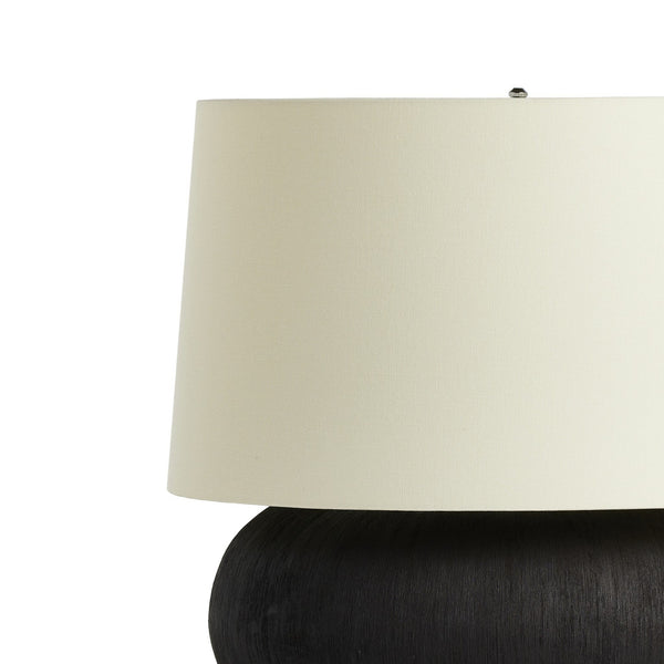 Kragen Table Lamp - Textured Matte Black Porcelain Ceramic