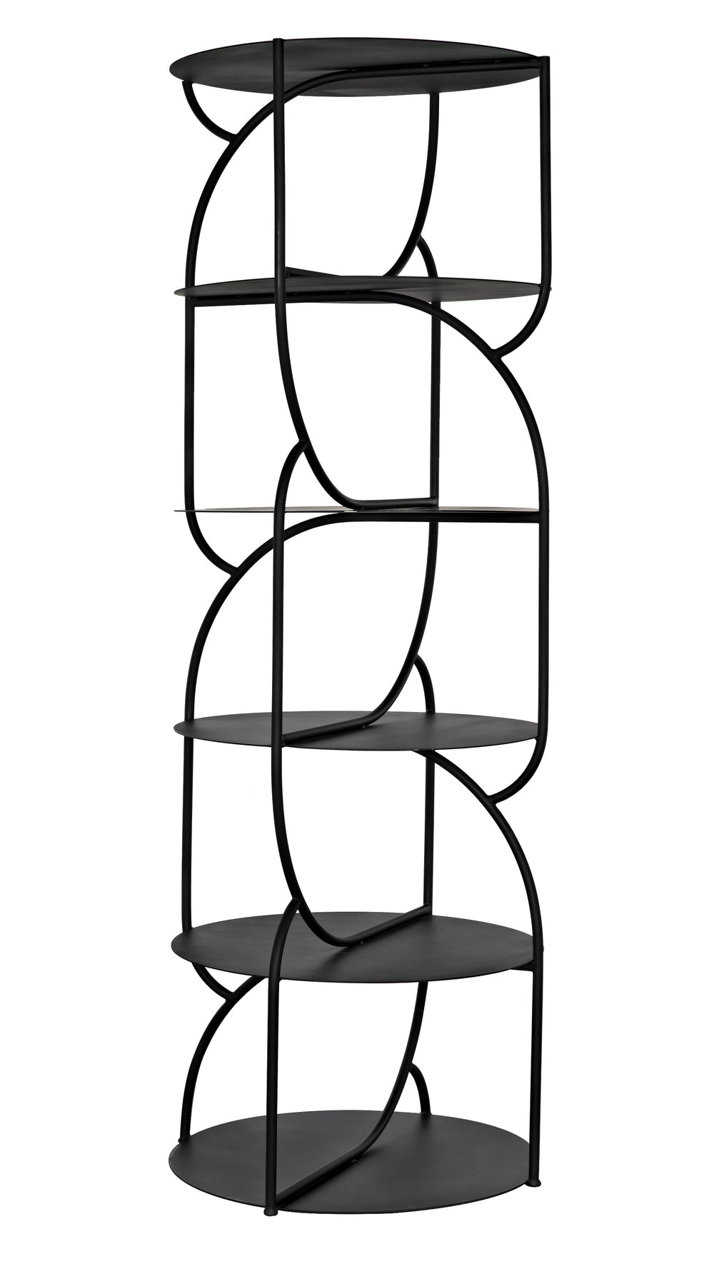 Rain Industrial Steel Shelf in Matte Black