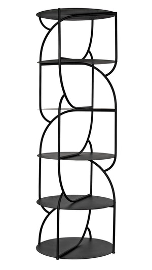 Rain Industrial Steel Shelf in Matte Black