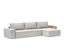 NEWILLA SOFA BED W/LOUNGER 57"X118", W/WIDE ARM RESTS