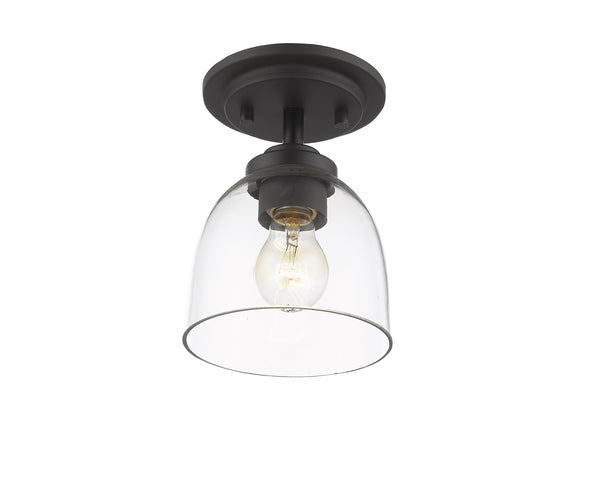 Ashton  1 Light Flush Mount in Bronze Finish