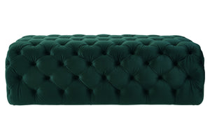 Kaylee Green Velvet Ottoman