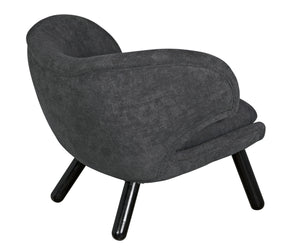 Valerie Sungkai/Mindi Chair in Charcoal Black with Ocean Grey Fabric