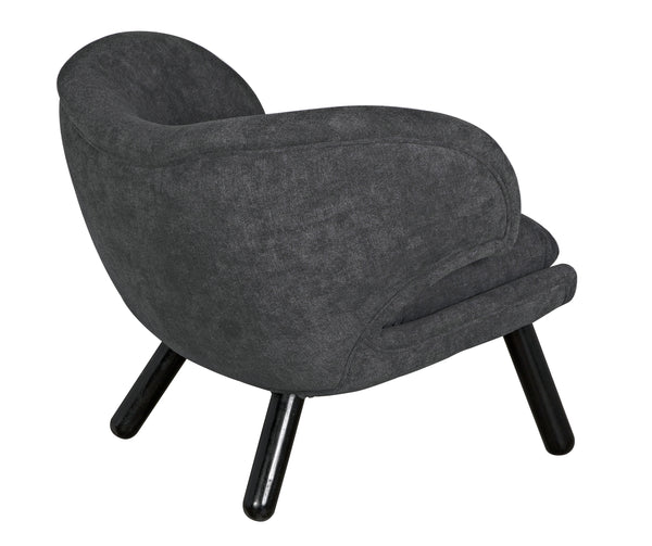 Valerie Sungkai/Mindi Chair in Charcoal Black with Ocean Grey Fabric