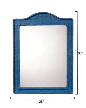 Hilltop Raffia Arch Wall Mirror, Indigo