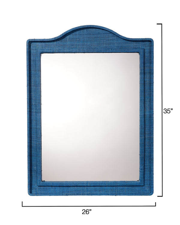 Hilltop Raffia Arch Wall Mirror, Indigo