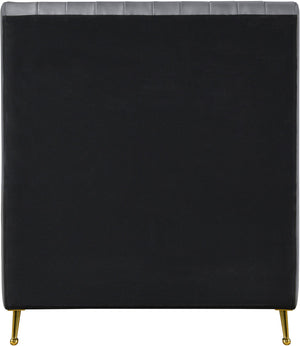 Marcos Twin Bed In Grey Velvet