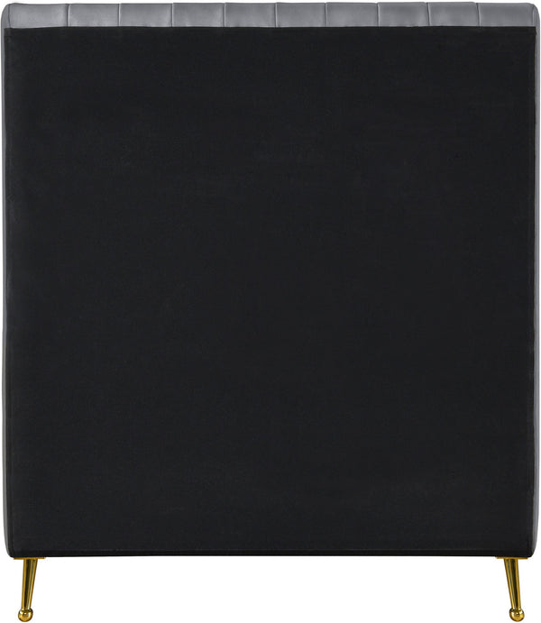 Marcos Twin Bed In Grey Velvet