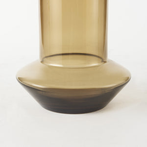 Amrita 8.3L x 8.3W x 9.7H Golden Brown Glass Vase