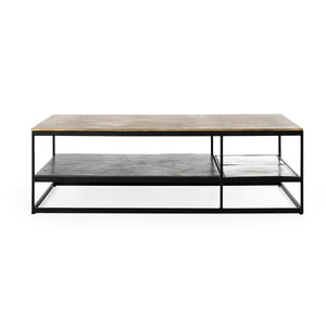 Remmy Cast Aluminum Rectangle Coffee Table - Antique Finish