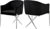 Doris Dining Chair In Black Velvet and Chrome