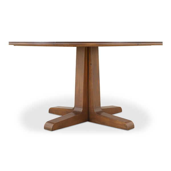 Charles Dining Table with Pine Veneer in Brown