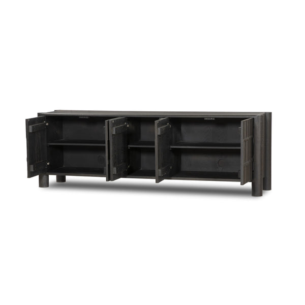 Ezri Media Console - Black Oak