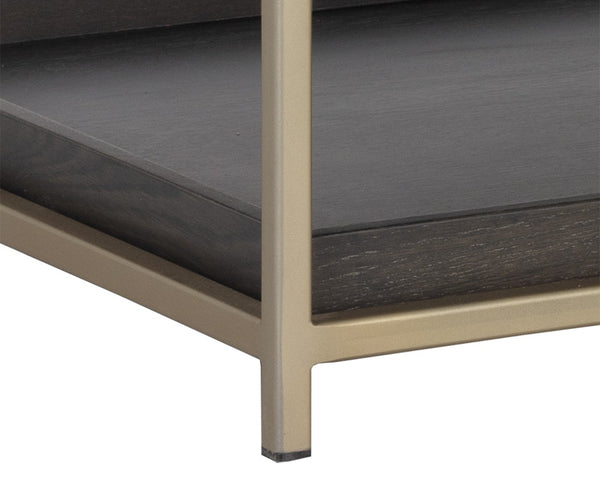 Rebel Console Table With Drawers - Gold - Charcoal Grey