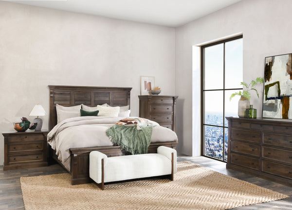 Adelaide Solid Wood Queen Bed - Cocoa Brown