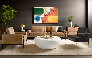 CAMUS SOFA - LUDLOW SESAME LEATHER