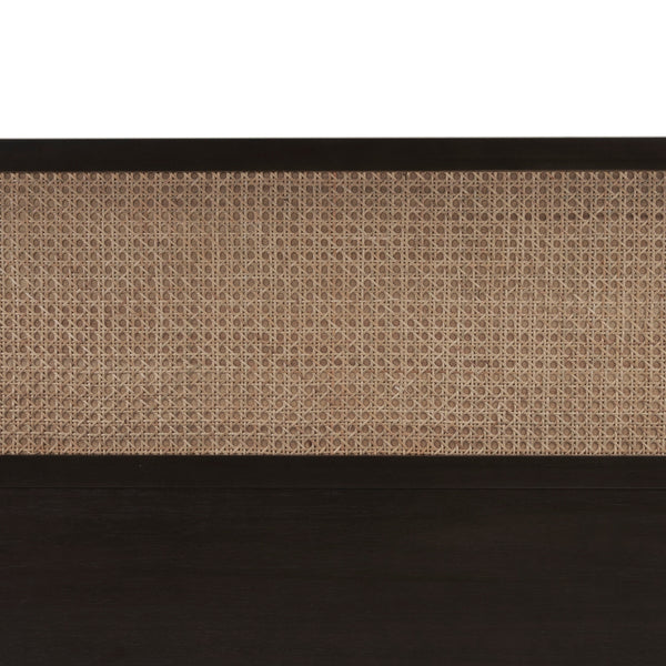 Caine KD Rattan Queen Headboard, Black