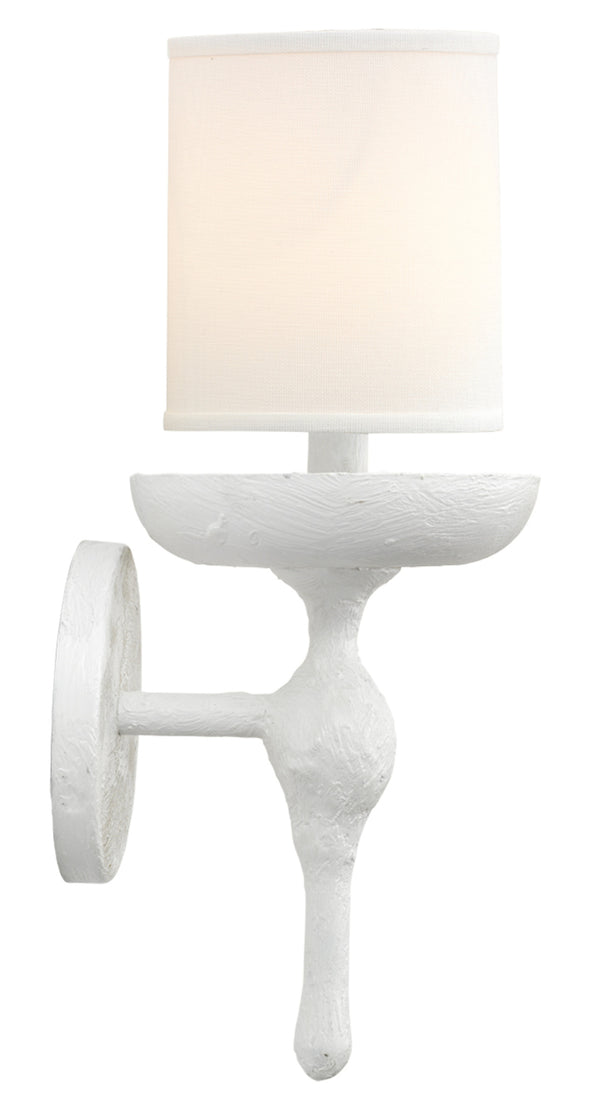 Concord Wall Sconce, White Plaster