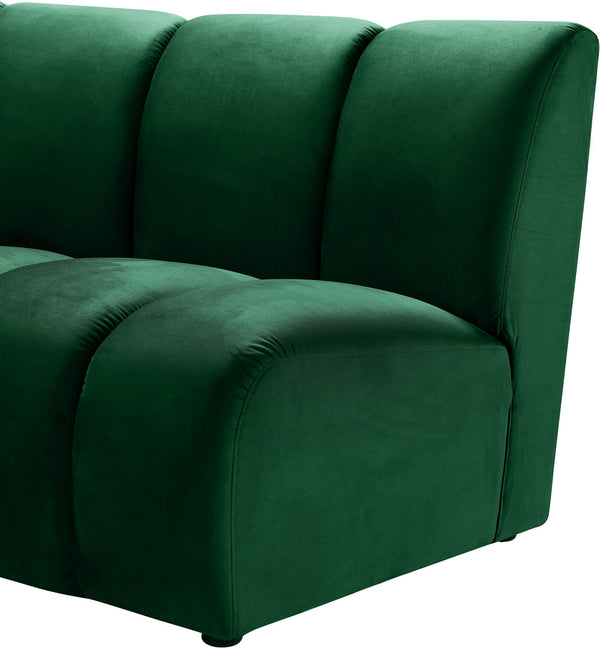 Lynda 2pc. Modular Sectional In Green Velvet