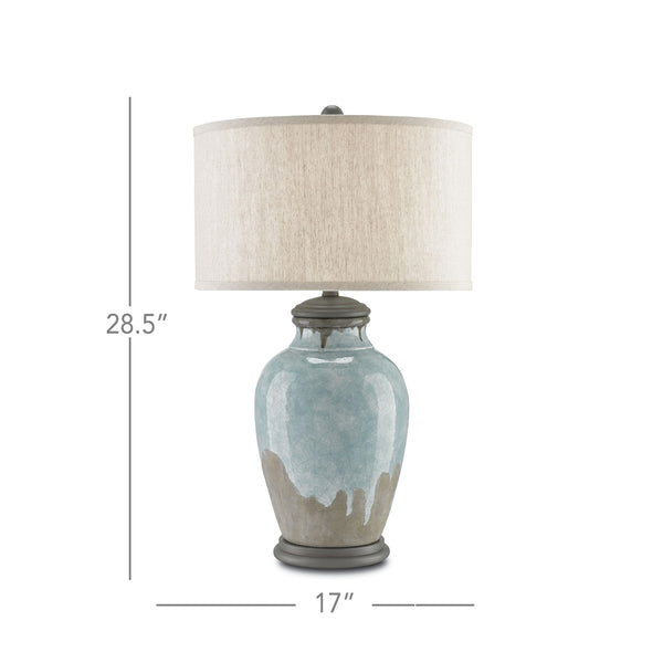 Chatswood Table Lamp In Blue-Green & Gray & Hiroshi Gray