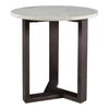 Jinxx Side Table in Charcoal Grey with Marble Top