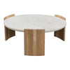 Moe's Dala Marble & Oak Coffee Table