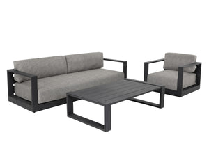 TAVIRA SOFA - CHARCOAL - LANIKAI SALT AND PEPPER