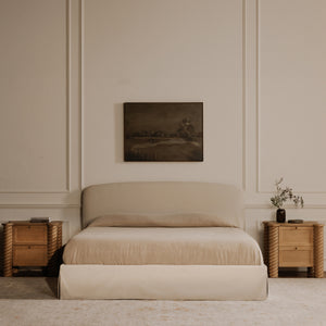 Treccia 2 Drawer Nightstand in Oak