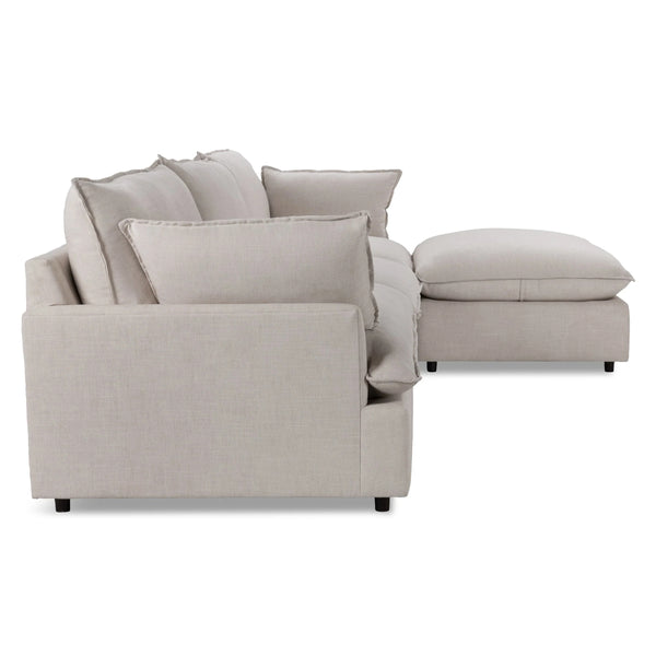 Caplan 4-Piece Modular Sectional in Dawn-Flax