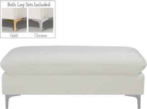 Lucy Ottoman In Cream Velvet