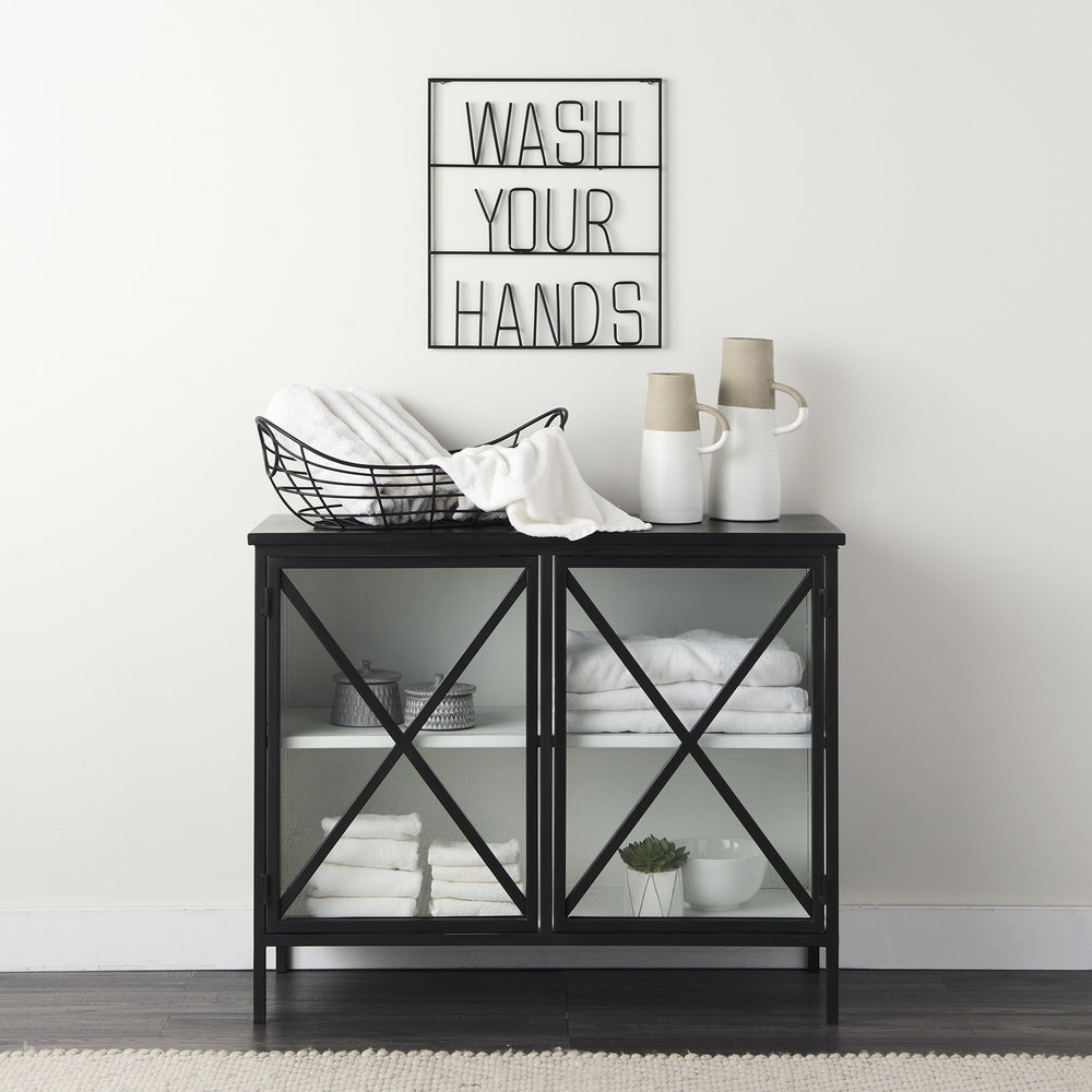 Mateo 22.0L x 12.0W x 7.9H Black Metal Basket