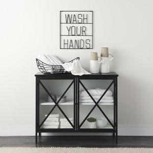 Mateo 22.0L x 12.0W x 7.9H Black Metal Basket