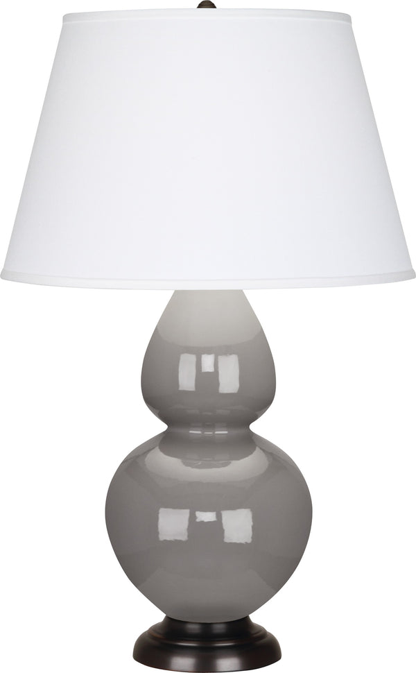 Smokey Taupe Double Gourd Table Lamp