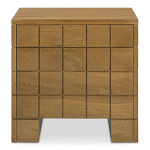 Moe's Gia Nightstand in Brown Oak Finish