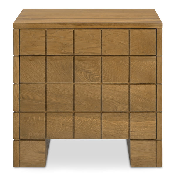 Moe's Gia Nightstand in Brown Oak Finish
