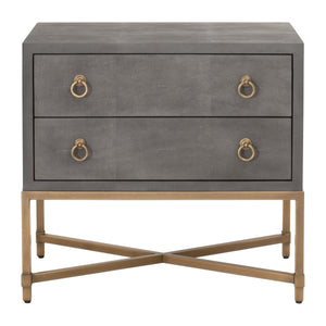 Strand Shagreen 2-Drawer Nightstand