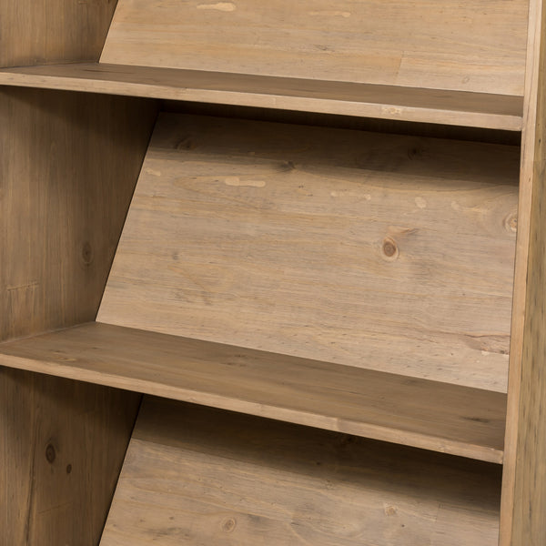 Bane Bookshelf and Ladder in Smoked Pine