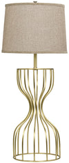 Perry Table Lamp with Shade, Metal with Brass Finish