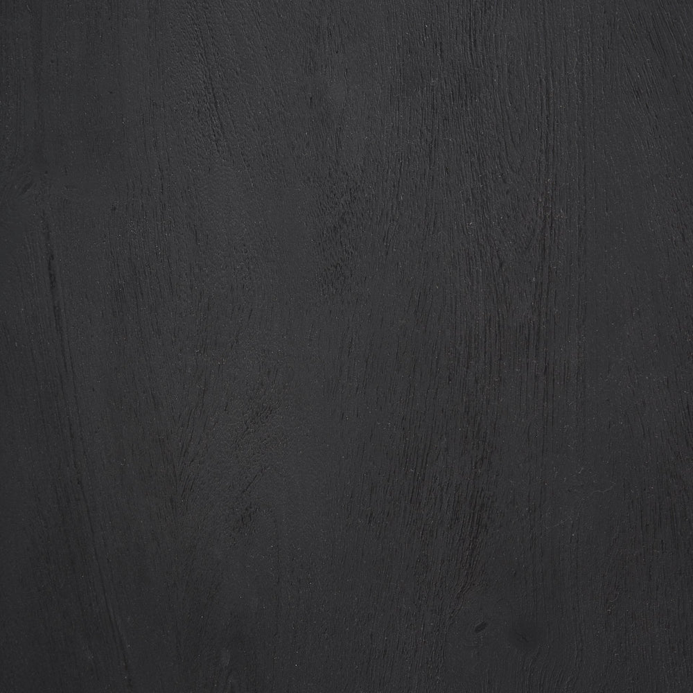 Maxine Hexagonal Black Wood Foyer Table