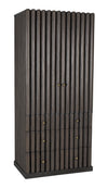 Amunet Mahogany Hutch in Pale Finish with Light Brown Trim and Brass Pulls