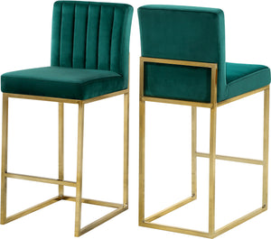 Joanna Stool In Green Velvet