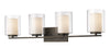 Willow 4 Light Vanity  in Olde Bronze Finish