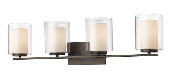 Willow 4 Light Vanity  in Olde Bronze Finish