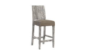 Origins Counter Stool, Chamcha Wood, Grey Stone