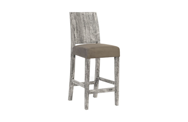 Origins Counter Stool, Chamcha Wood, Grey Stone