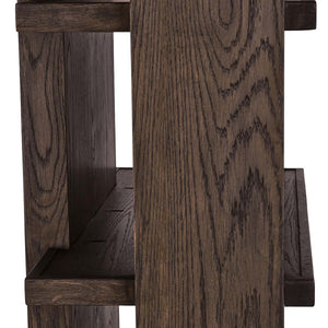 Doku Solid Oak Wood Bookcase with Ample Shelving