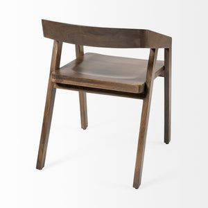 Nicholas I Onyx Brown Solid Wood Dining Chair